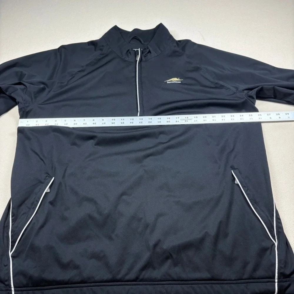 Adidas Mens ClimaProof 1/4 Zip Windbreaker 2XL Black Southshore Golf Jacket‎